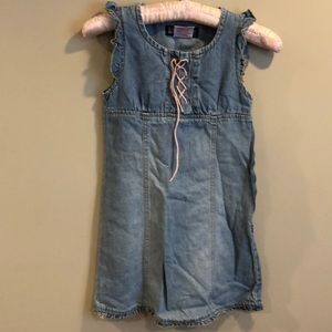 Vintage Bubblegum Denim Summer Dress Sz 6X